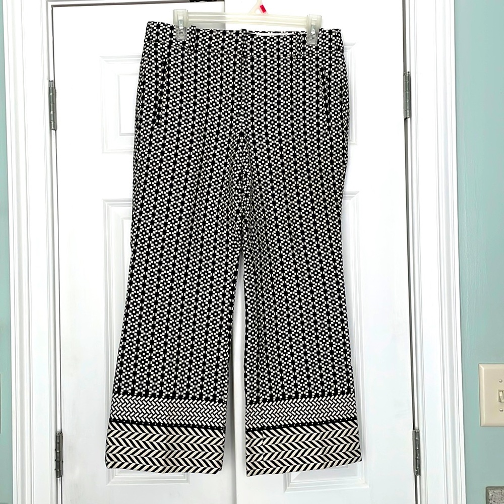 Black and white patterned J.Crew size 4.